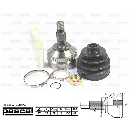 Set articulatie planetara CITROEN JUMPY platforma / podwozie BU BV BW BX Producator PASCAL G1C004PC