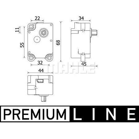 Element de reglare. clapeta carburator Air conditioning stepper motor VOLVO S60 II V60 I V70 III XC70 II LAND ROVER FREELA VOLVO XC70 II (136), Turism, 04.2007 - MAHLE AA 71 000P