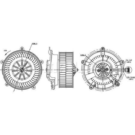 Aeroterma ventilator habitaclu BMW 7 - IV (E65, E66, E67), Sedan, 07.2001 - 12.2009 MAHLE AB 17 000S
