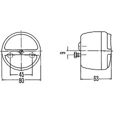 Stop spate Rear lamp L/R K 10W/K 18W 12V with indicator with stop light parking light HELLA 2SB003 018-031