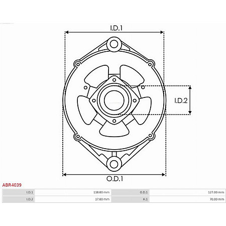 Suport, flansa de actionare alternator AS-PL ABR4039