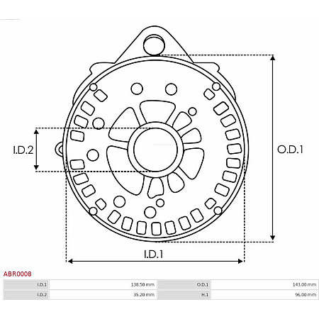 Suport, flansa de actionare alternator AS-PL ABR0008