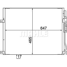 Condensator, climatizare JEEP GRAND CHEROKEE III (WH, WK), Crossover, 10.2004 - 10.2011 MAHLE AC 564 000S