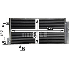 Condensator, climatizare FIAT GRANDE PUNTO (199_), Van, 10.2005 - 06.2013 MAHLE AC 505 001S