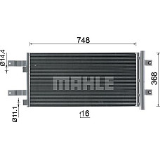 Condensator. climatizare Condensator A-C 748x368x16 MAN TGS I TGX I 10.05- MAN TGS (56S / TGS), 10.2005 - MAHLE AC 1031 000S
