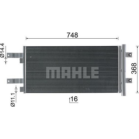 Condensator. climatizare Condensator A-C 748x368x16 MAN TGS I TGX I 10.05- MAN TGS (56S / TGS), 10.2005 - MAHLE AC 1031 000S