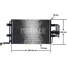 Condensator, climatizare VW NEW BEETLE (1Y7), Sabrioleta, 09.2002 - 12.2011 MAHLE AC 180 000S