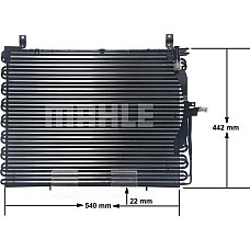 Condensator. climatizare A-C condenser MERCEDES 124 C124 124 W124 124 T-MODEL S124 E W124 E T-MODEL S124 2.0-3.0D 12.84-06 MERCEDES-BENZ 124 (W124), Sedan, 12.1984 - 08.1993 MAHLE AC 357 000S