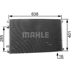 Condensator, climatizare RENAULT SCENIC II (JM0/1_), Dubita, 06.2003 - 07.2010 MAHLE AC 360 001S
