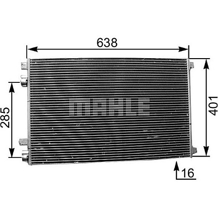 Condensator, climatizare RENAULT SCENIC II (JM0/1_), Dubita, 06.2003 - 07.2010 MAHLE AC 360 001S