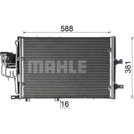 Condensator, climatizare OPEL CORSA C (X01), Hatchback Van, 09.2000 - 12.2012 MAHLE AC 310 000S