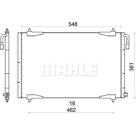Condensator, climatizare PEUGEOT 206 SW (2E/K), Turism, 07.2002 - MAHLE AC 220 001S
