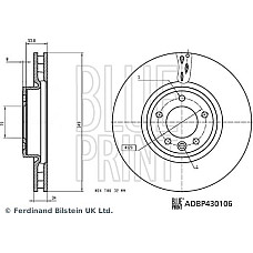 Disc frana LAND ROVER DISCOVERY V (L462), Crossover, 09.2016 - Blue Print ADBP430106