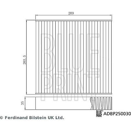 Filtru polen LAND ROVER DISCOVERY V (L462), Crossover, 09.2016 - Blue Print ADBP250030