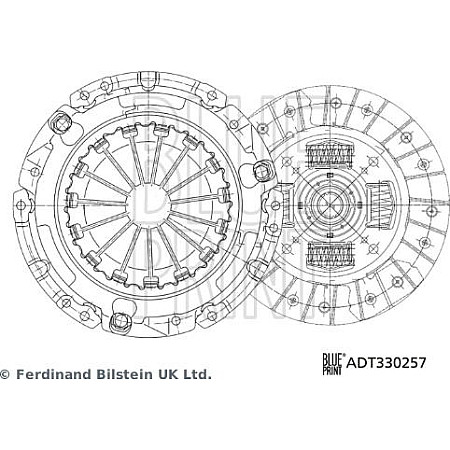 Set ambreiaj TOYOTA AURIS (_E15_), Hatchback Van, 03.2007 - 09.2012 Blue Print ADT330257