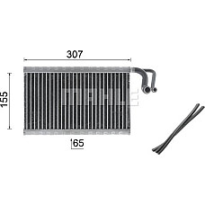 Vaporizator aer conditionat BMW 6 - II (E63), Compartiment, 09.2003 - 12.2010 MAHLE AE 68 000P