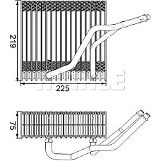 Vaporizator aer conditionat VW GOLF IV (1E7), Sabrioleta, 06.1998 - 12.2002 MAHLE AE 38 000S
