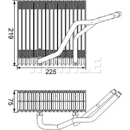 Vaporizator aer conditionat VW GOLF IV (1J1), Hatchback, 08.1997 - 12.2007 MAHLE AE 38 000S