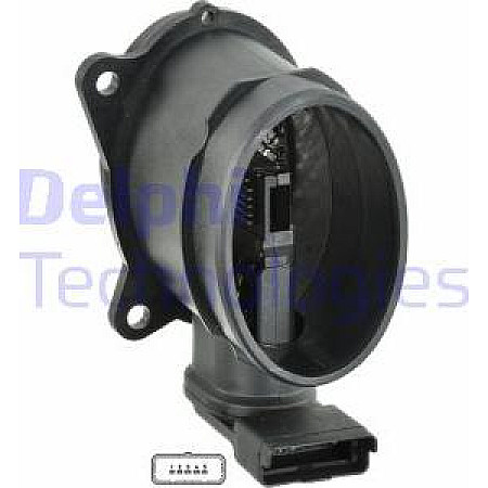 Senzor debit aer Air flowmeter 4 pin module VOLVO C30 C70 II S40 II S80 II V40 V50 V70 III CITROEN BERLINGO BERLINGO MULTI VOLVO C70 II (542), Sabrioleta, 03.2006 - 12.2013 Delphi AF10075-12B1