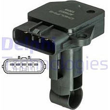 Senzor debit aer Air flowmeter 5 pin cartridge LEXUS IS II TOYOTA AURIS AVENSIS COROLLA COROLLA VERSO DYNA HIACE - COMMUTE TOYOTA YARIS I (_P1_), Hatchback, 01.1999 - 12.2005 Delphi AF10377-12B1