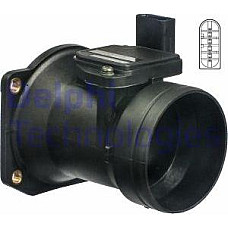 Senzor debit aer Air flowmeter 4 pin module AUDI A3 A4 B5 A4 B6 A4 B7 Q5 SEAT CORDOBA EXEO EXEO ST LEON TOLEDO II SKODA OC AUDI A4 II (8E2, B6), Sedan, 11.2000 - 12.2005 Delphi AF10299-12B1