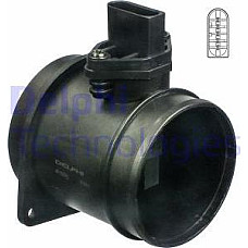 Senzor debit aer Air flowmeter 5 pin module AUDI A3 TT BENTLEY CONTINENTAL CONTINENTAL FLYING SPUR VW EOS GOLF IV GOLF V J VW TRANSPORTER V (7HA, 7HH, 7EA, 7EH), Van, 04.2003 - Delphi AF10257-12B1