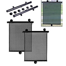 Set 2 buc. jaluzele auto retractabile, latime 40cm, culoare Neagra