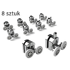 Set 8 piese reconditionare cabina de dus, culoare Crom