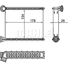 Schimbator caldura, incalzire habitaclu RENAULT LOGAN II (L8_), Sedan, 09.2012 - MAHLE AH 272 000S
