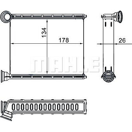 Schimbator caldura, incalzire habitaclu RENAULT LOGAN II (L8_), Sedan, 09.2012 - MAHLE AH 272 000S