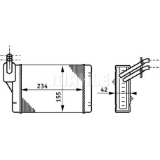 Schimbator caldura. incalzire habitaclu Heater AUDI A3 SEAT AROSA CORDOBA CORDOBA VARIO IBIZA II INCA TOLEDO I SKODA OCTAV VW POLO (6N1), Hatchback, 10.1994 - 10.1999 MAHLE AH 71 000S