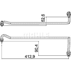 Furtun ulei Heater furtun 18mm PORSCHE CAYENNE VW TOUAREG 3.0D-5.0D 09.02-09.10 PORSCHE CAYENNE (9PA), Crossover, 09.2002 - 12.2010 MAHLE AHX 4 000P