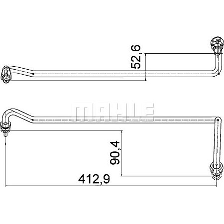 Furtun ulei Heater furtun 18mm PORSCHE CAYENNE VW TOUAREG 3.0D-5.0D 09.02-09.10 PORSCHE CAYENNE (9PA), Crossover, 09.2002 - 12.2010 MAHLE AHX 4 000P