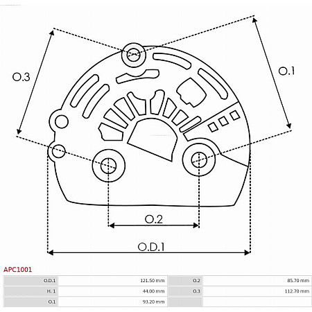 Capac protector, alternator AS-PL APC1001