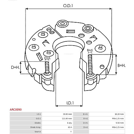 Punte diode AS-PL ARC0090