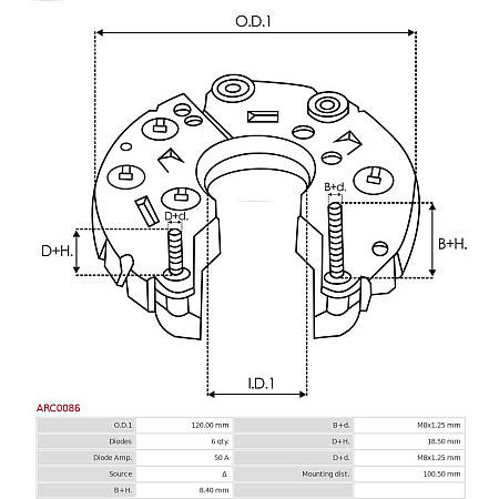 Punte diode AS-PL ARC0086