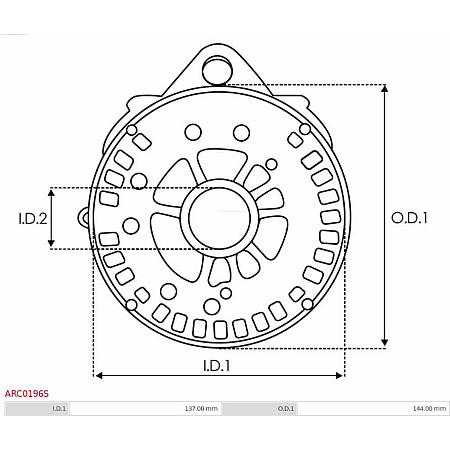 Suport, flansa de actionare alternator AS-PL ARC0196S