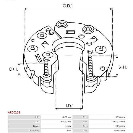 Punte diode AS-PL ARC0108