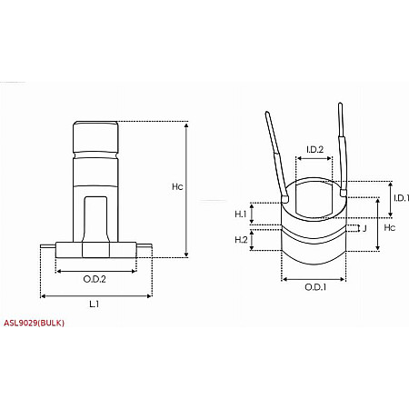 Colector, alternator AS-PL ASL9029(BULK)