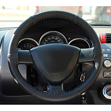 Husa volan Steering wheel cover Steering wheel/Handlebars leather diameter: 35-37cm neagra CARPASSION MMT CP10050