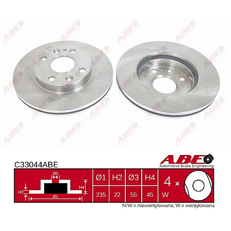 Disc frana MAZDA 323 F IV BG Producator ABE C33044ABE