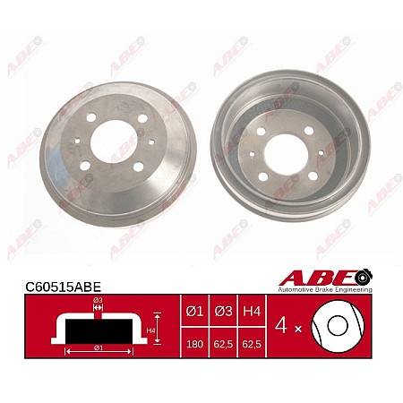 Tambur frana HYUNDAI ACCENT I X-3 Producator ABE C60515ABE