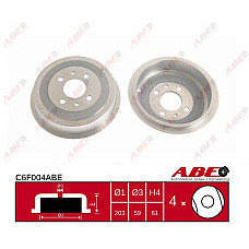 Tambur frana LANCIA YPSILON 843 Producator ABE C6F004ABE