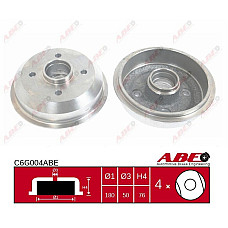 Tambur frana FORD ESCORT VII GAL AAL ABL Producator ABE C6G004ABE