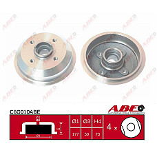 Tambur frana FORD FIESTA nadwozie pene WFVT Producator ABE C6G010ABE