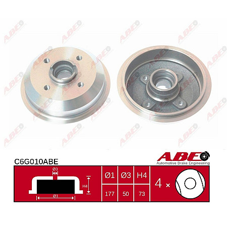 Tambur frana FORD FIESTA nadwozie pene WFVT Producator ABE C6G010ABE