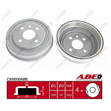 Tambur frana OPEL KADETT D 31-34 41-44 Producator ABE C6X000ABE