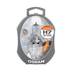 Sortimente, becuri set bec H7 12V P21W PY21W P21/5W R5W W5W OSRAM OSR BOX CLKM H7