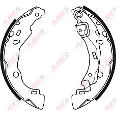 Set saboti frana DACIA LOGAN MCV II Producator ABE C0R023ABE
