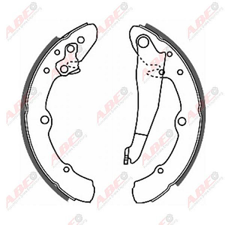 Set saboti frana VW CADDY II nadwozie pene 9K9A Producator ABE C0W014ABE